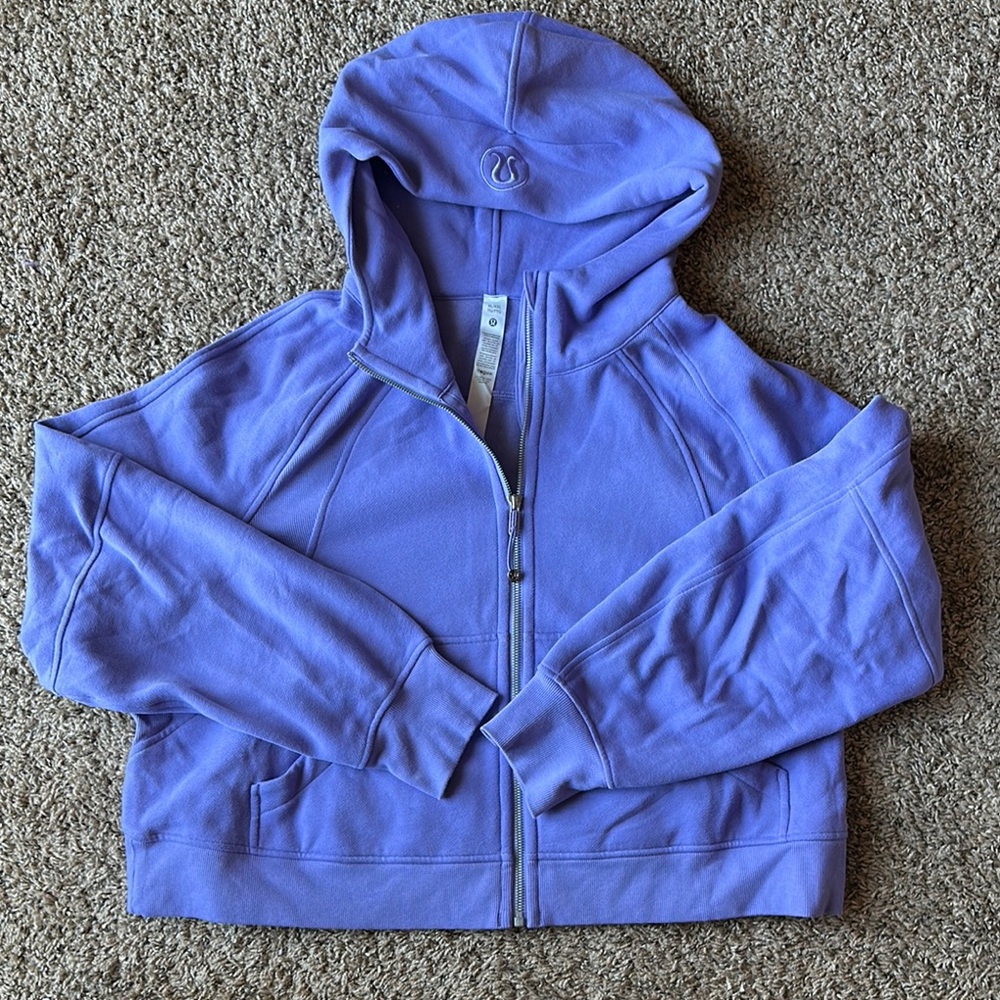 Lululemon oversized crop scuba full zip hoodie